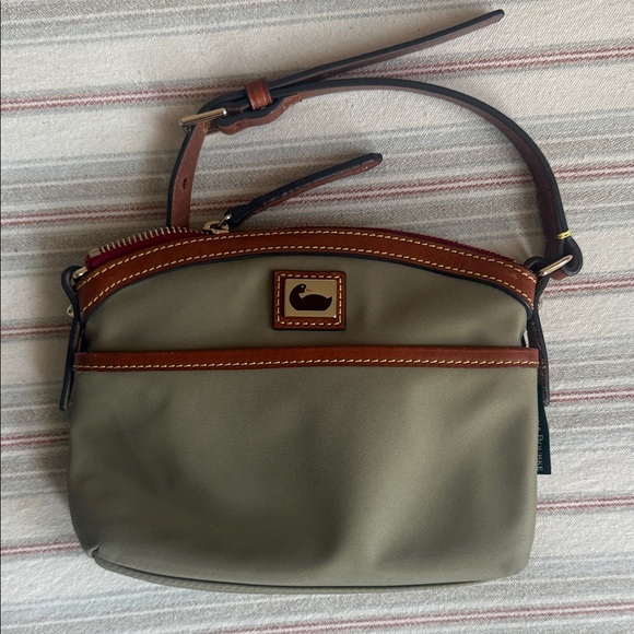 Dooney & Bourke Handbags - Dooney & Bourke Olive and Brown Crossbody Bag